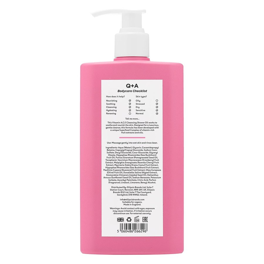 Q+A Vitamin A.C.E Shower Oil 250ml