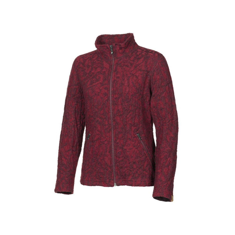 Ivanhoe tuva jaquard dames wollen vest - red