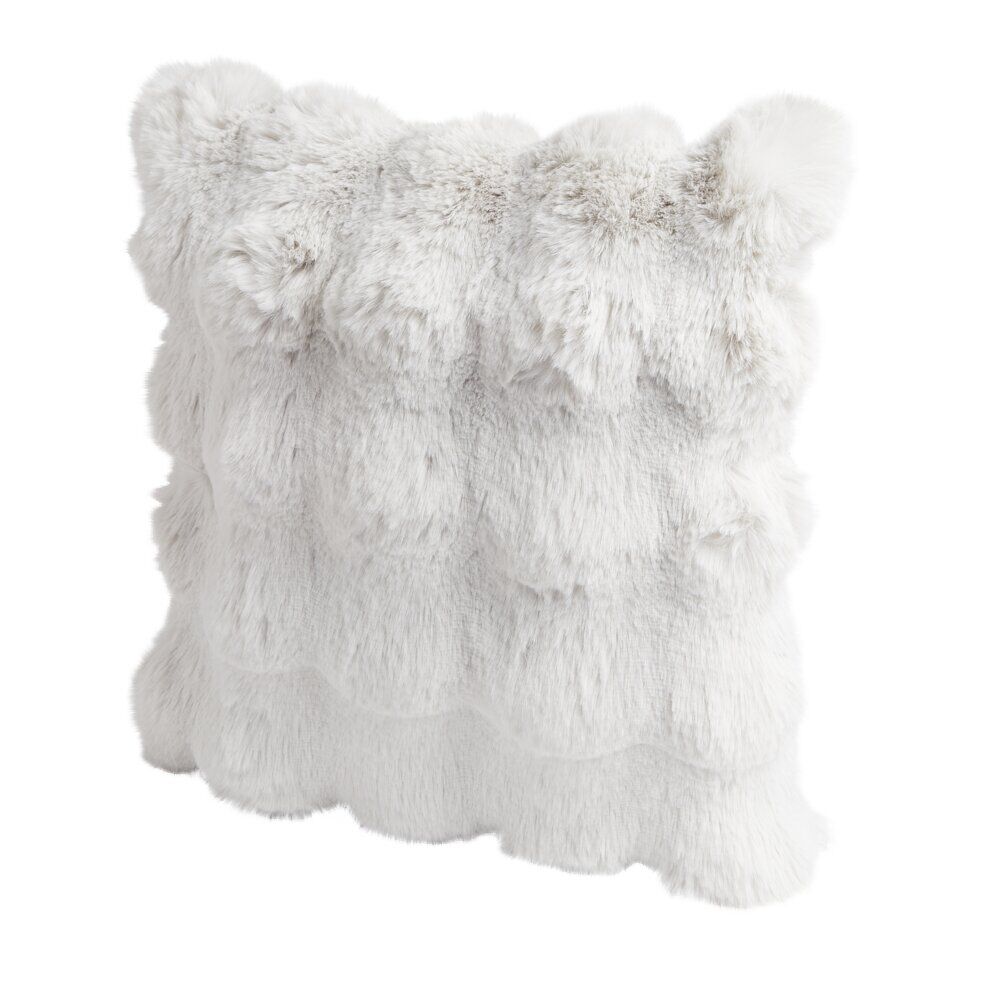 Coussin carré fausse fourrure 40x40cm - 3 coloris