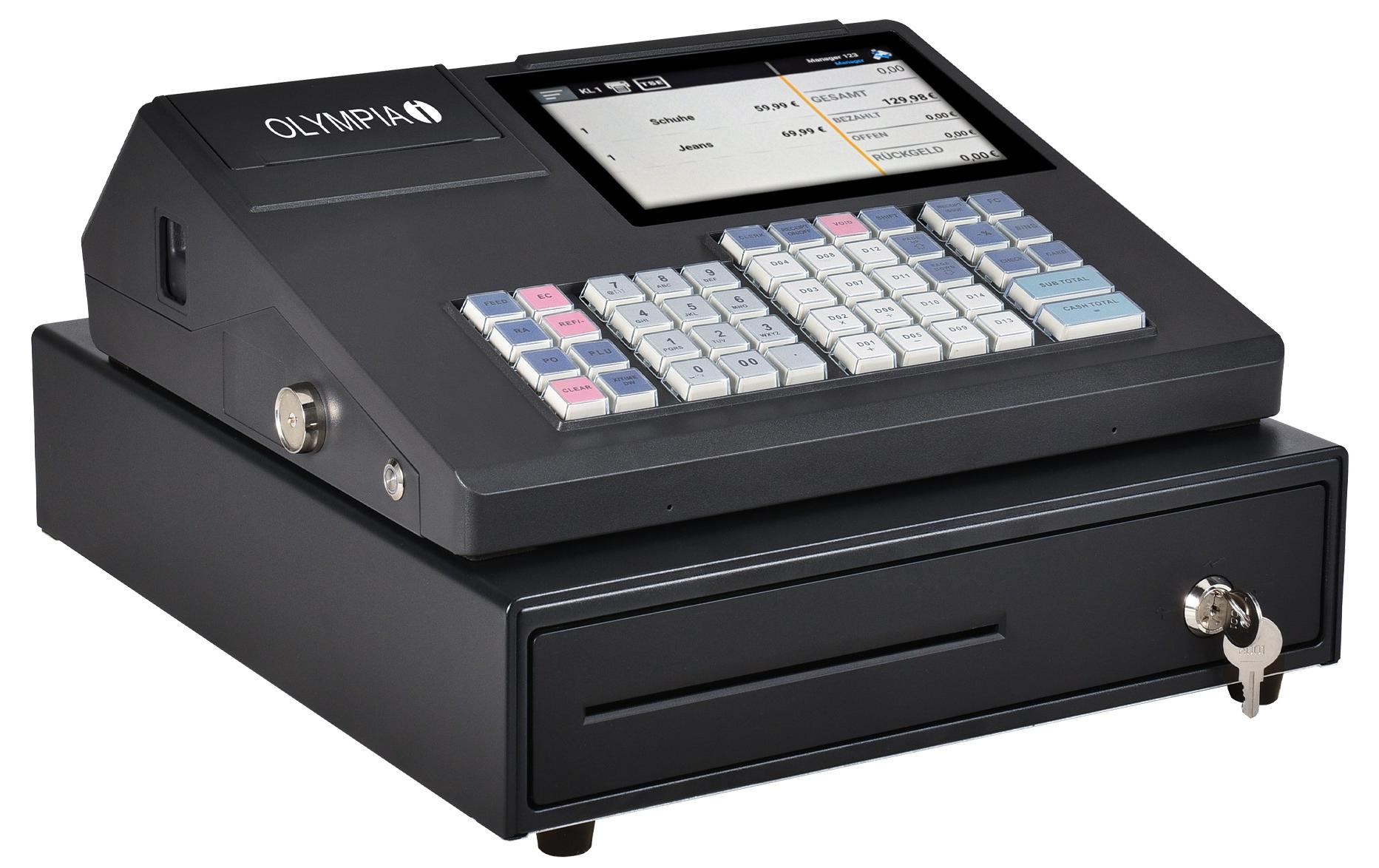 Registrierkasse K200 Schwarz<br>Registrierkasse mit 58 mm Thermodrucker