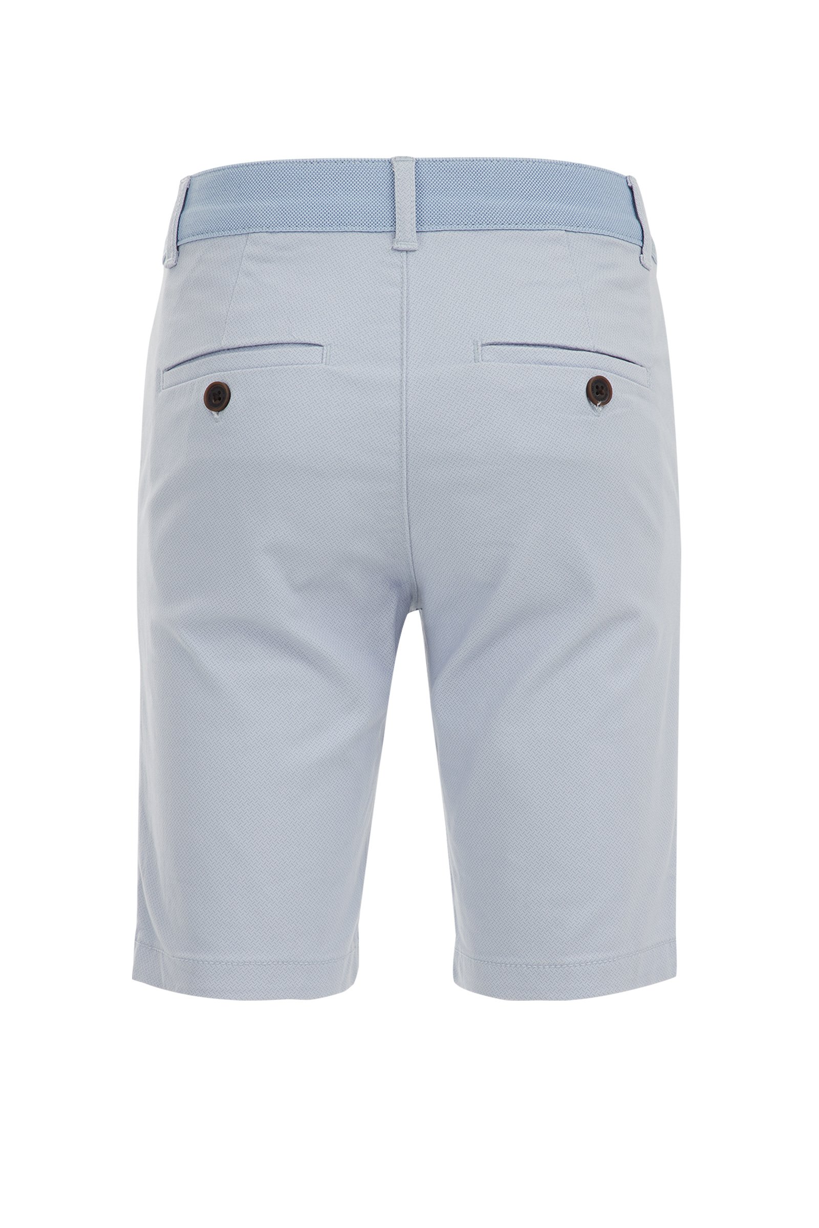 Jongens slim fit chinoshort met dessin WE Fashion Lichtblauw