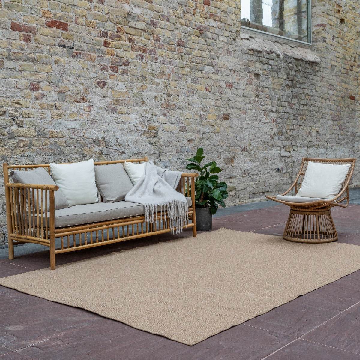 Interieur05 Jute buitenkleed Naturel Uni - 240 x 340 cm