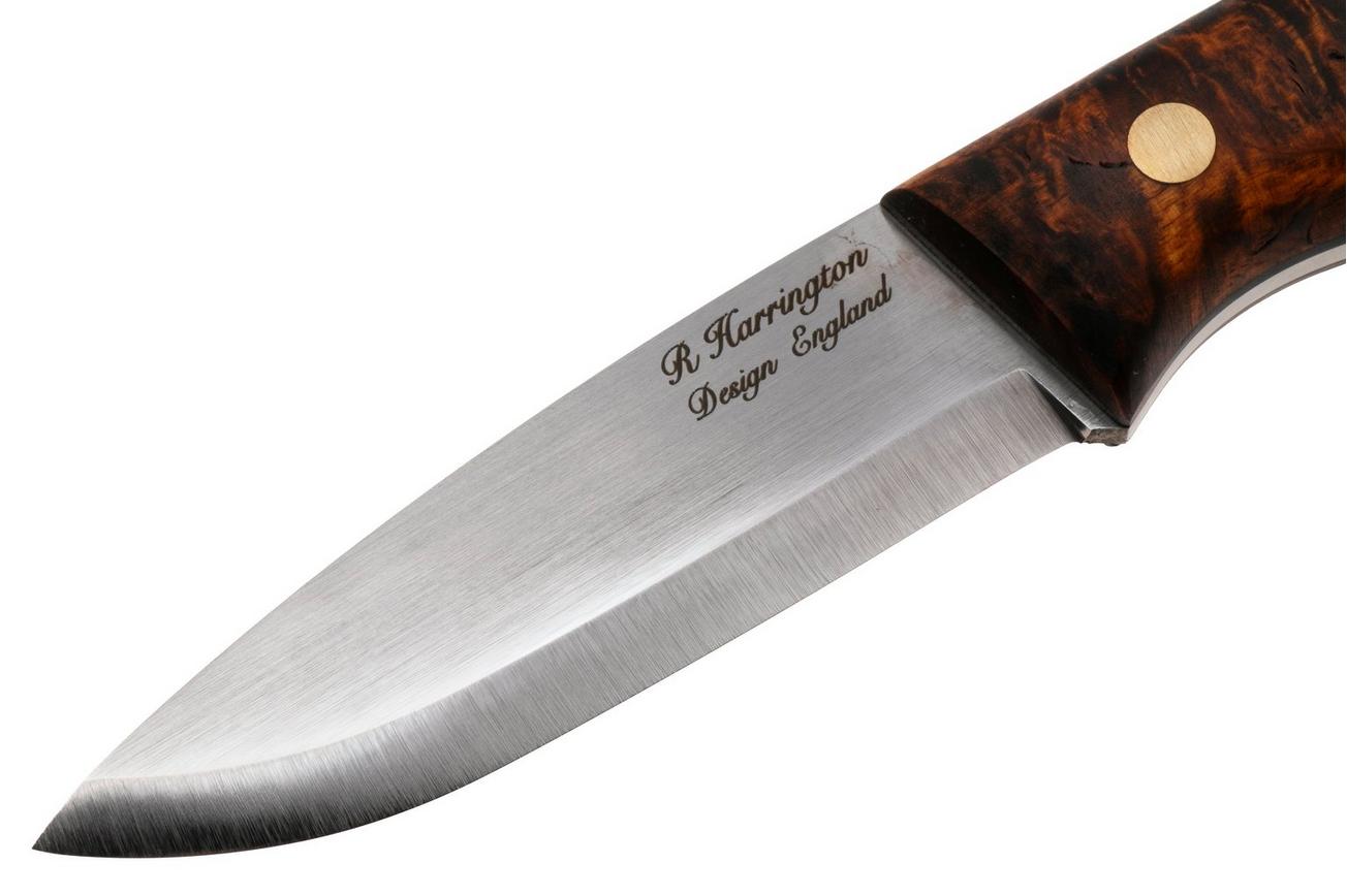 Casström Woodsman Järv 10870, Curly Birch Wood, bushcraftmes, Roger Harrington design
