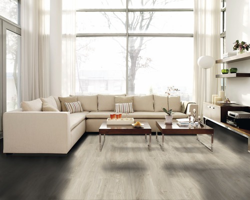 GREEN VINYL vinylvloer, witte eiken landelijke plank, klikverbinding, 1290 x 173 x 3,8 mm