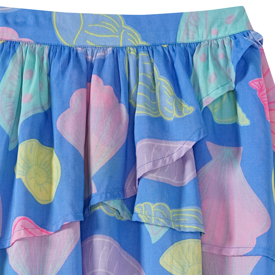 Topolino Mädchen Rock mit bunten Muscheln blau / bunt