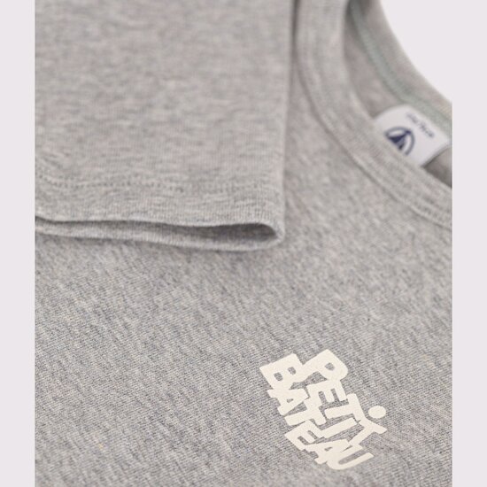 Tee-shirt à manches longues en coton   Chiné        de               Petit Bateau