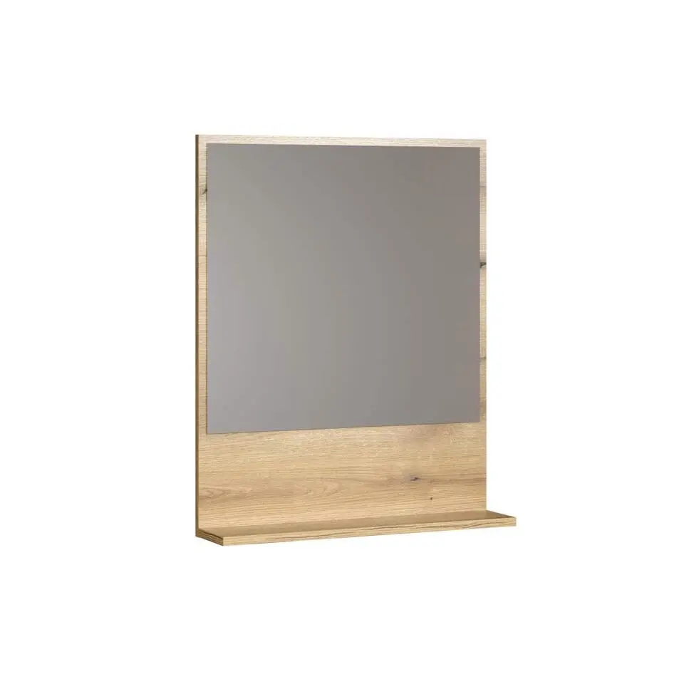 Hioshop PureBliss spiegel bad 60cm met plank eik decor
