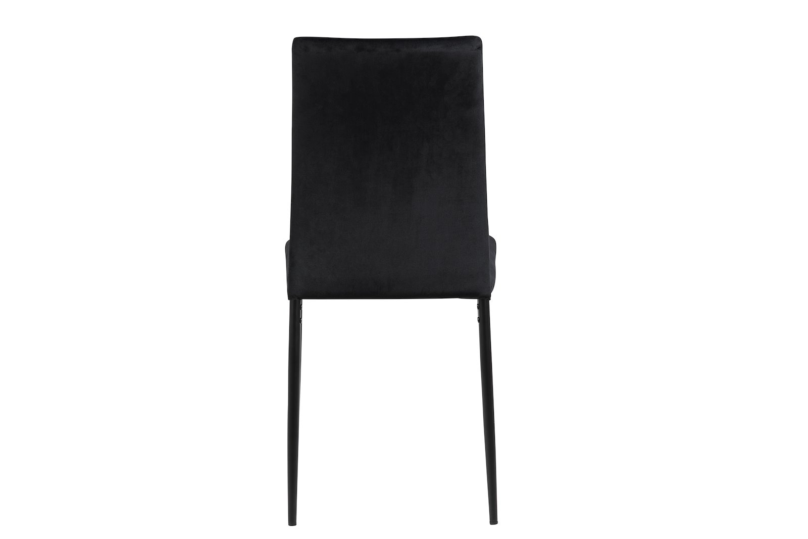 Demina spisestol Tekstil Dublin 50 sort med sort metall understell