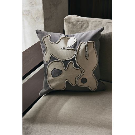 ferm LIVING Figure Pude, Grey Blue/Off-White, 50x50 cm