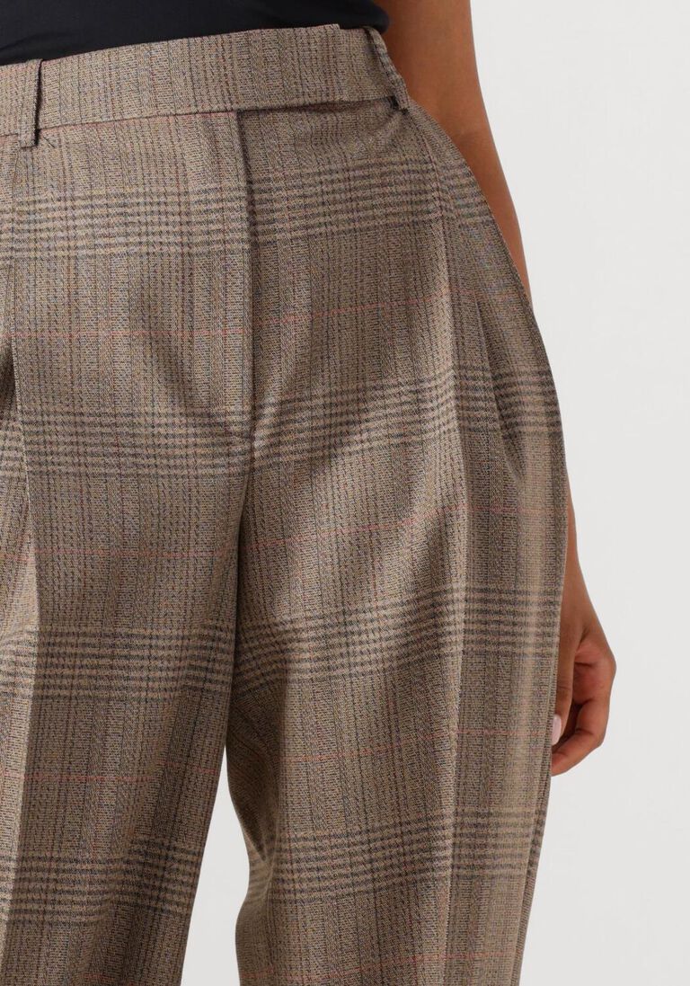 bruine rohe pantalon mid-waist tailored trousers