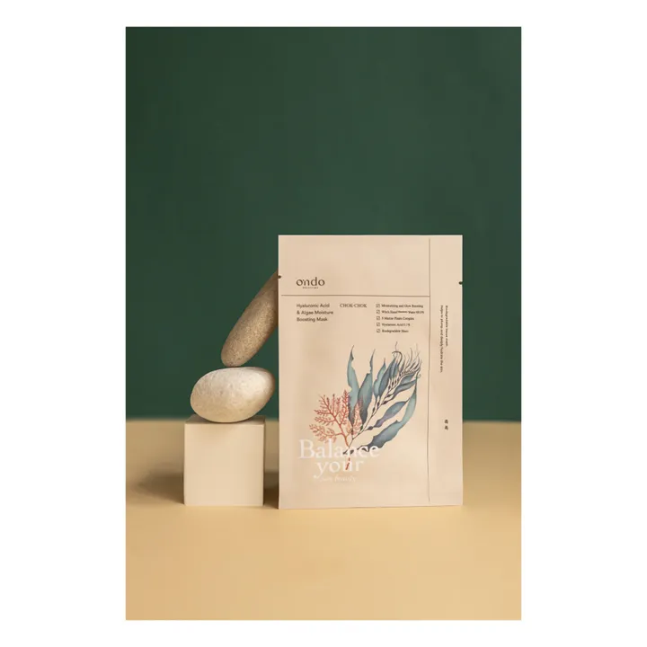 Ondo Beauty Masque en tissu hydratant Acide hyaluronique et Algues - 25 ml