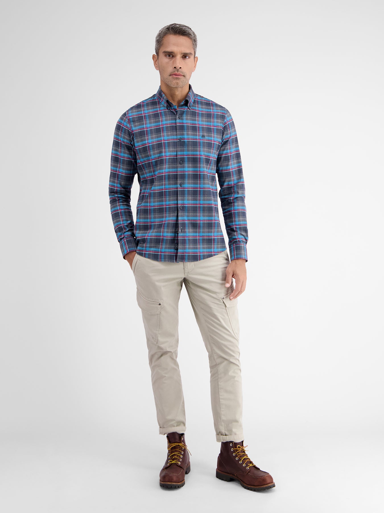 Langarmhemd. BIG FLANNELCHECK