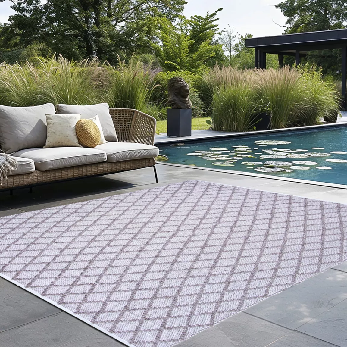 Tapis d'extérieur rectangulaire (160 x 230 cm) Orlando Sable