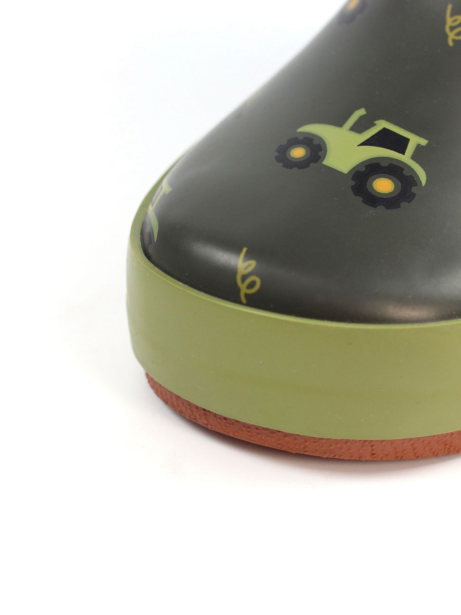 Lazy Dogz Green Tractor Design Toddler Wellingtons