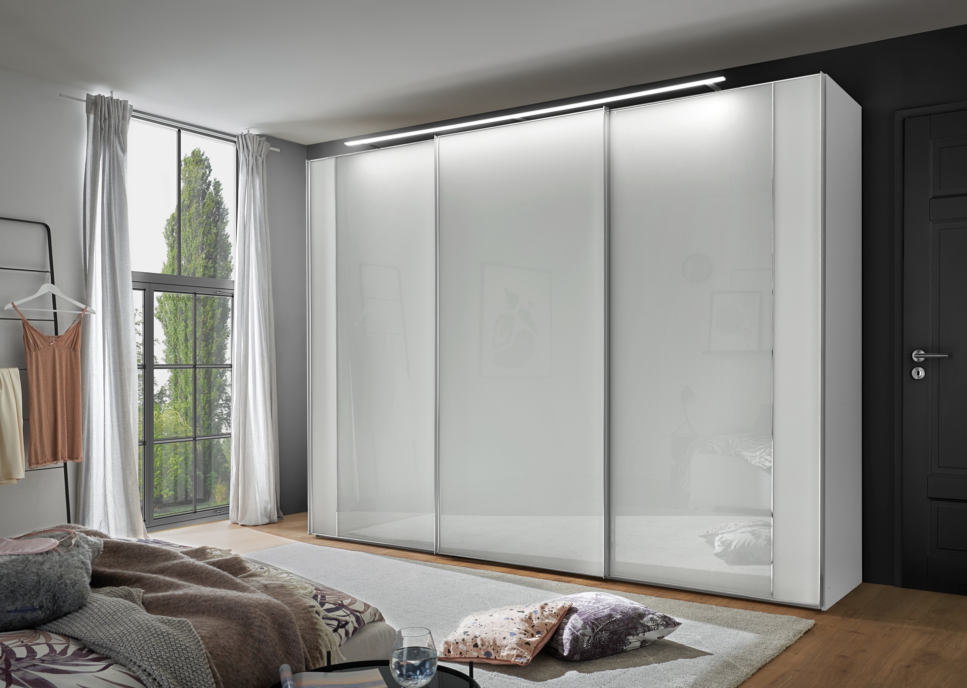 MONDO Schwebetürenschrank SERENADE 280 x 222 cm grau