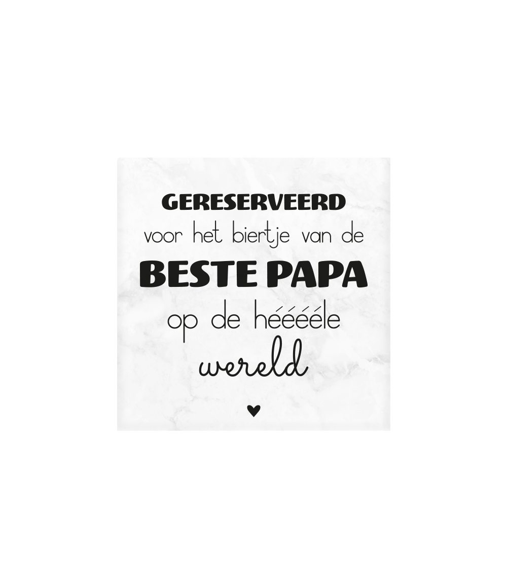 Beste Pappa Marmeren Onderzetters 10cm