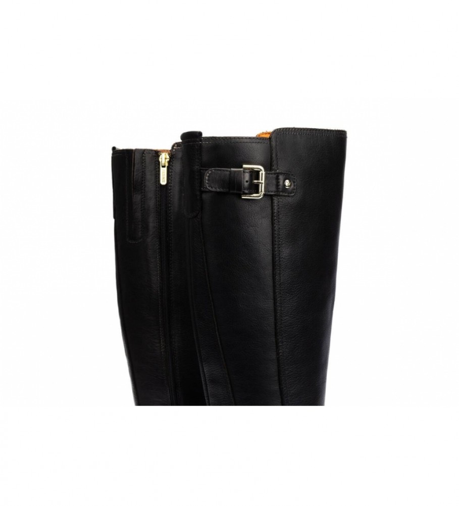 Botas de couro preto Pikolinos Aldaya