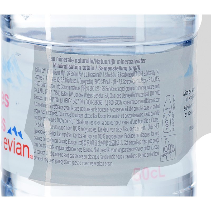 Eau minérale Evian 50 cl - 24 bouteilles