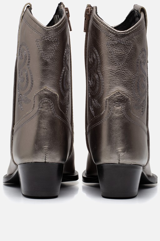 Ann Rocks Cowboylaarzen zilver Leer