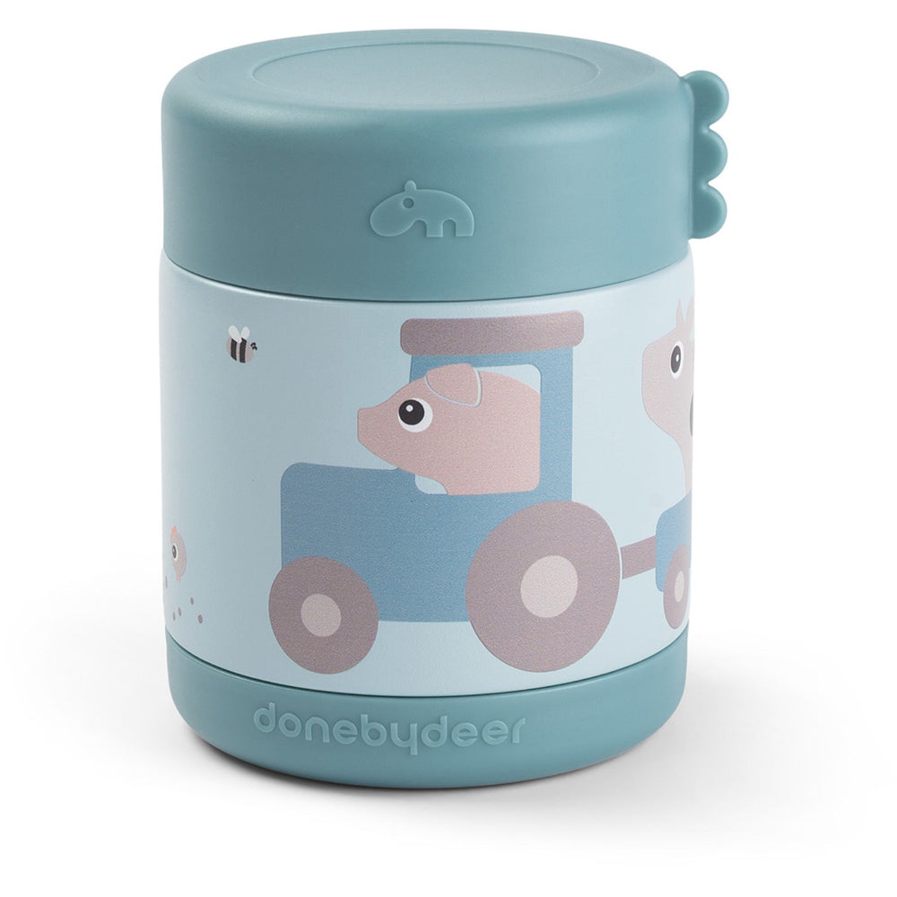 Køb DonebyDeer Blue Termo Madbeholder Tiny Farm 300 Ml