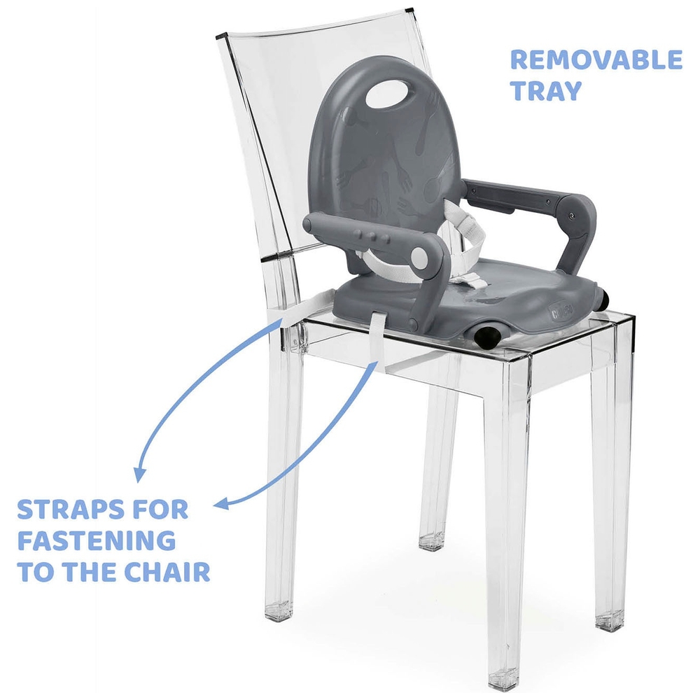 Chicco Pocket Snack Booster Seat Dunkelgrau