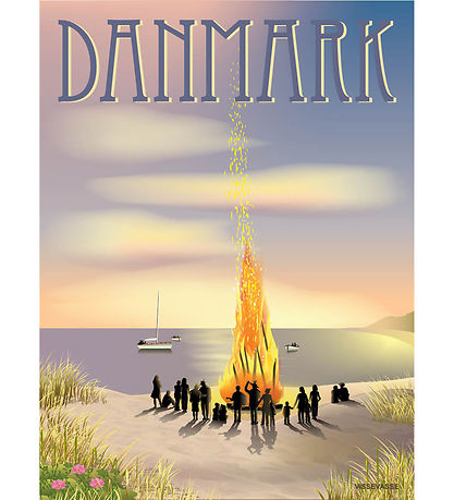 Vissevasse Poster - 30x40 cm - Dänemark - Heiliger Hans