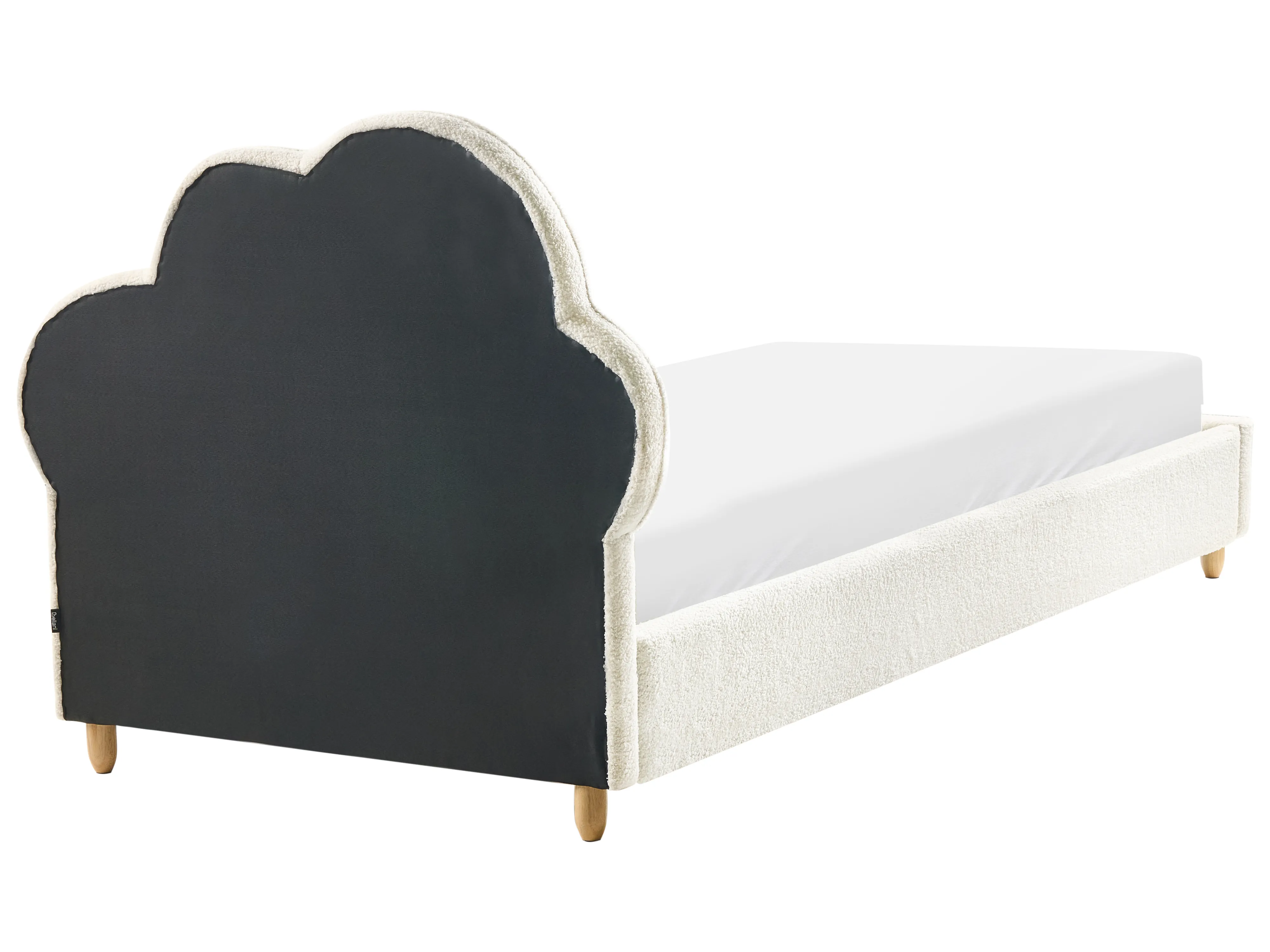 Kinderbed Wolk Bouclé BELLEVUE 90 x 200 cm Gebroken wit