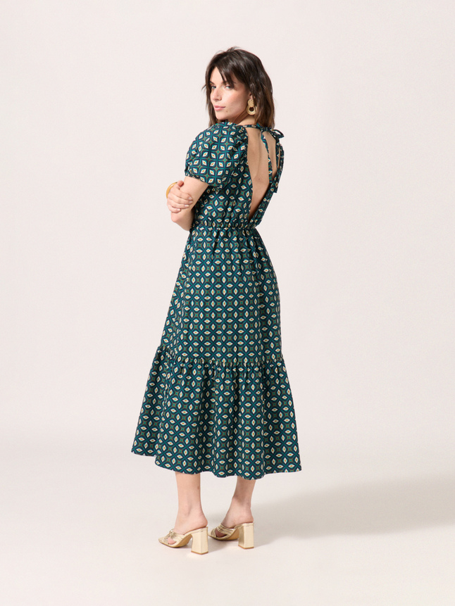 Robe midi imprimée