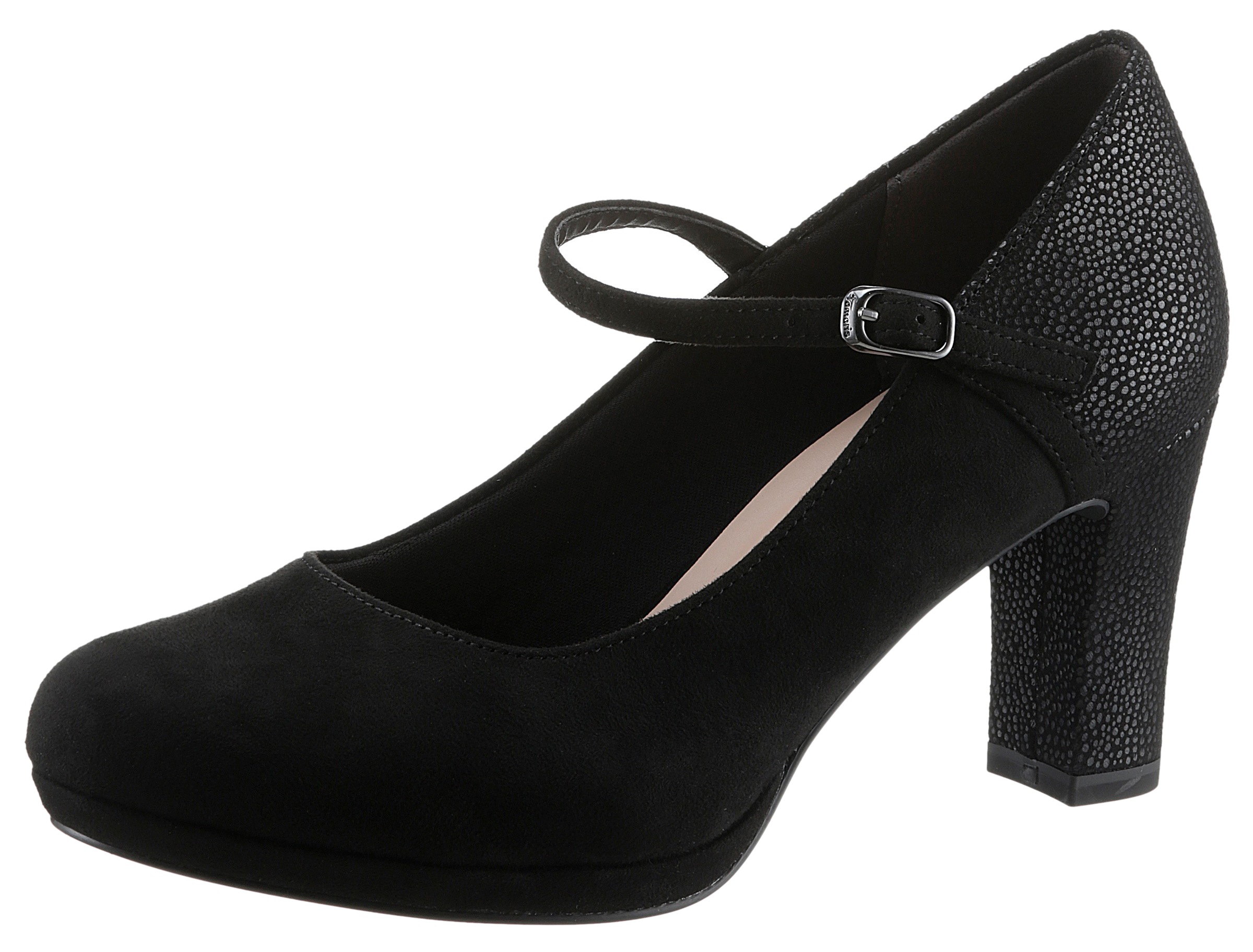 Tamaris Spangenpumps  mit Metallic-Applikation an der Ferse und Absatz