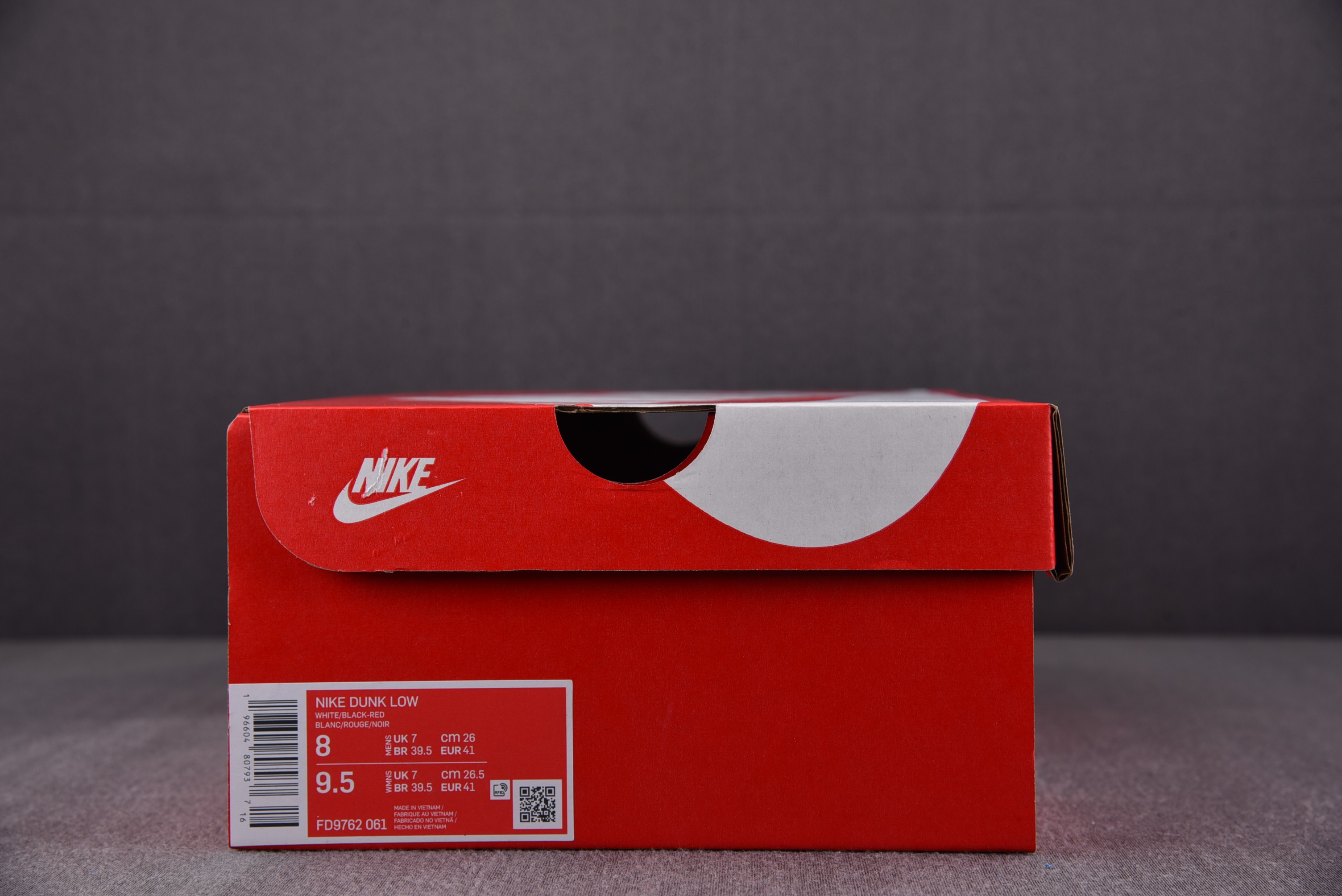 Nike SB Dunk Low White Black Red