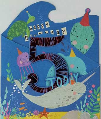 5th Birthday Under the Sea Card