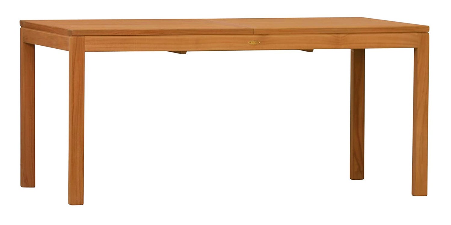 Teak uitschuifbare tafel 120 x 90 cm modern premium weerbestendig en uitschuifbaar