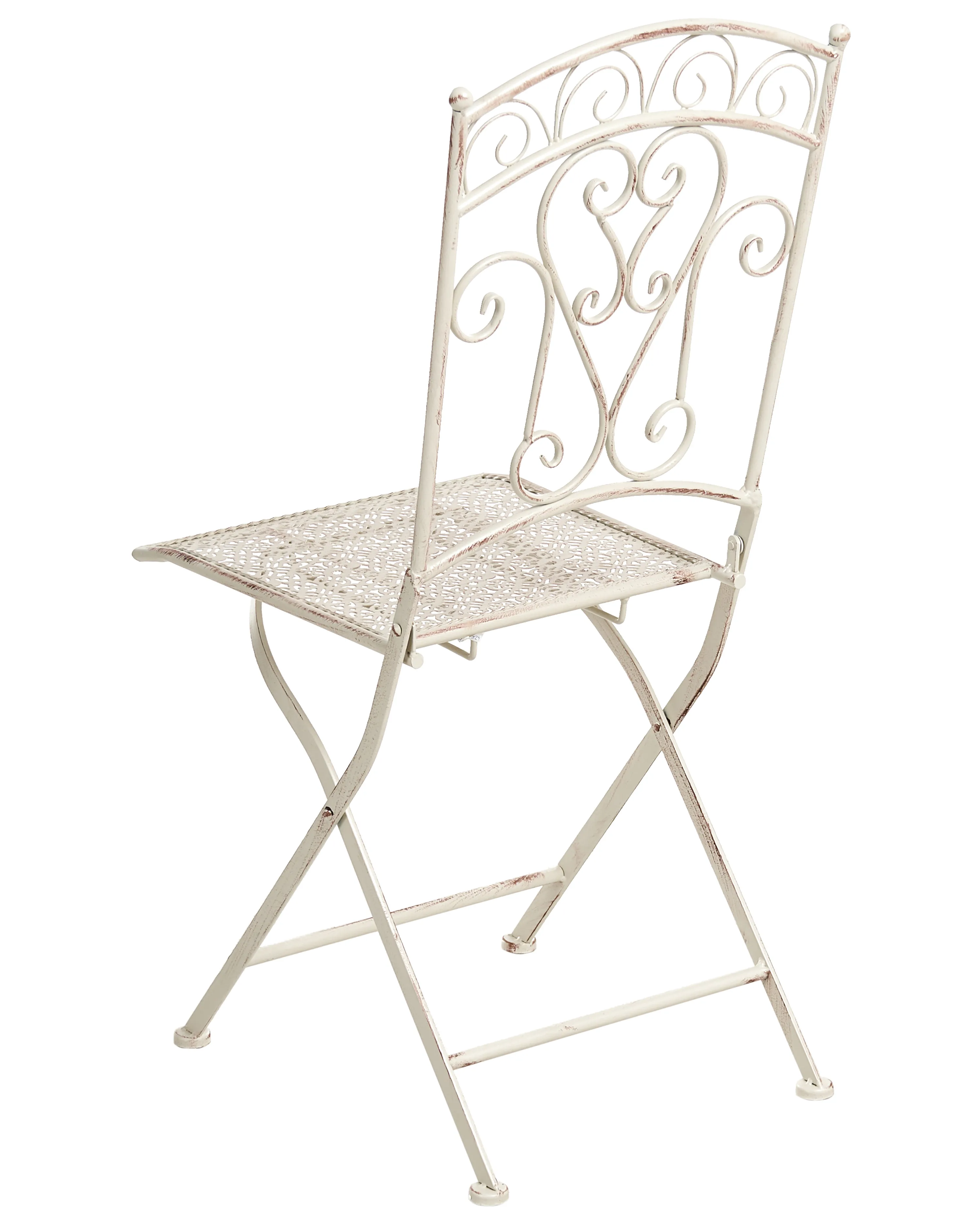 Set van 2 tuinstoelen JUINA inklapbaar Metaal Lichtbeige