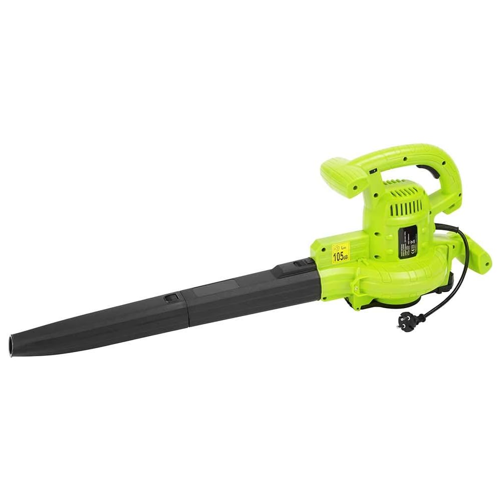 BAKAJI Extracteur de feuilles électrique de jardin 3 en 1 aspirateur déchiqueteuse et souffleur à feuilles, puissance 3000 W avec réservoir de collecte 40 l et bandoulière pour entretien, avec fil : Jardin
