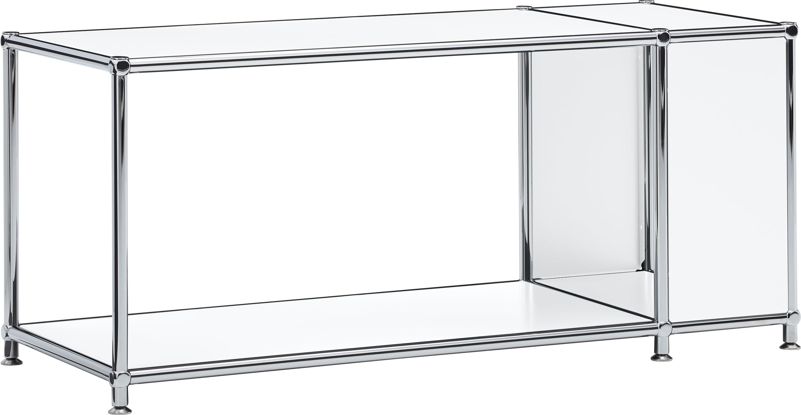 FLEXCUBE Beistelltisch - Weiss / B: 97.0 cm x T: 40.0 cm x H: 42.5 cm