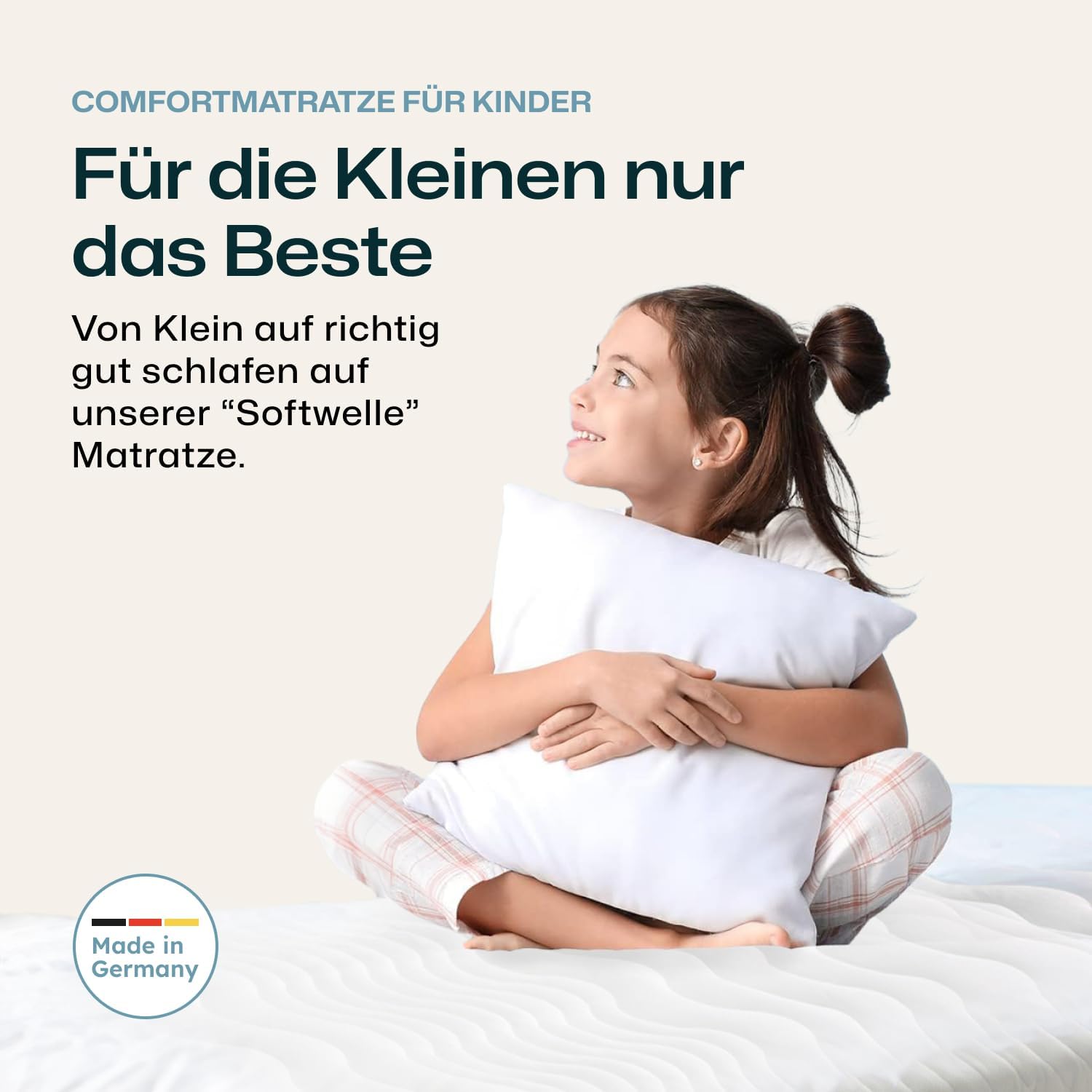 RAVENSBERGER Kinder- und Jugendmatratze Softwelle - Härtegrad H1/H2, weich - 80 x 200 cm, Höhe 16 cm - 7-Zonen Kaltschaummatratze mit RAVOTEX Funktionsbezug, allergikerfreundlich