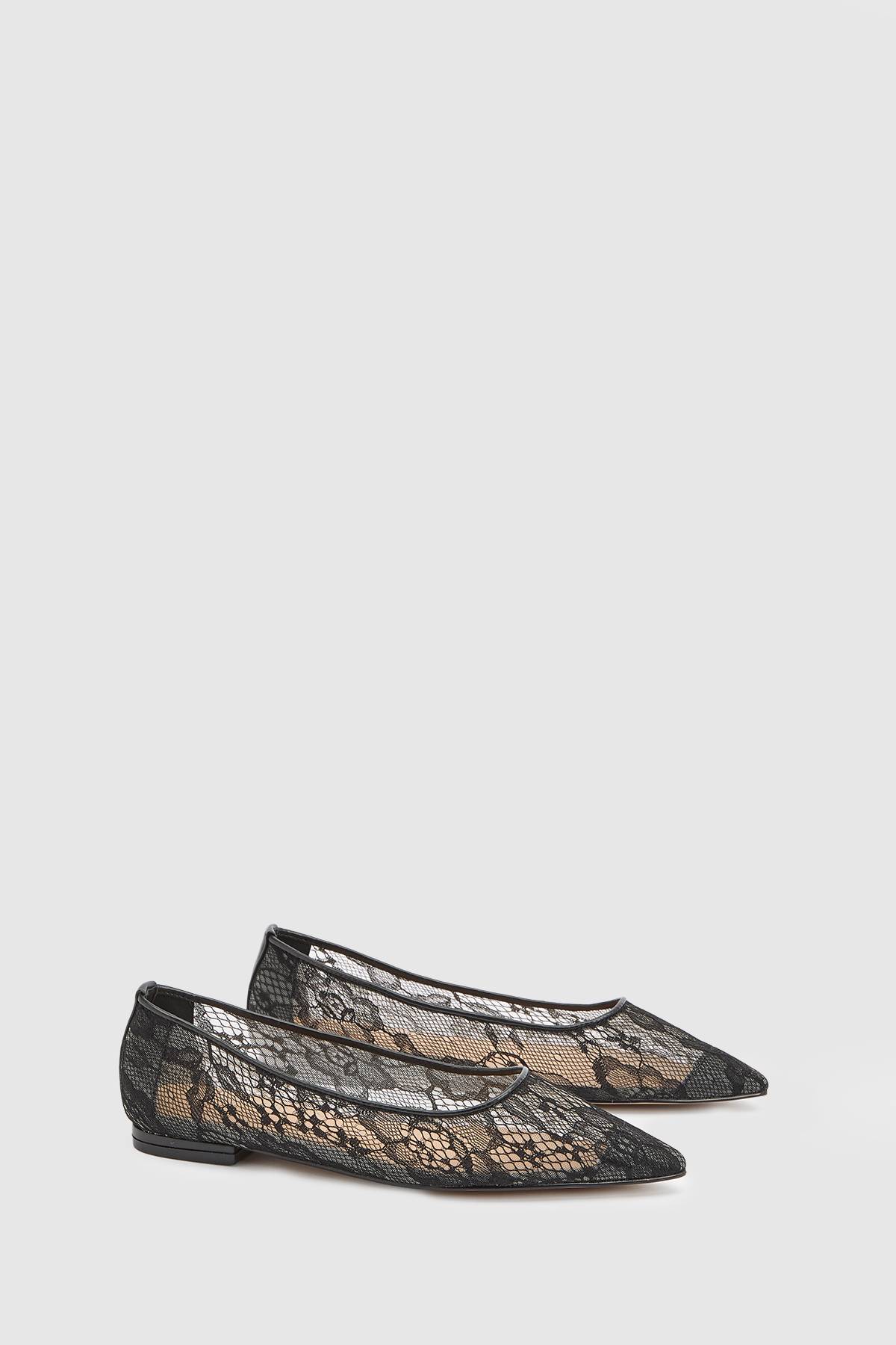 KarenMillen Ballerine Plate En Dentelle