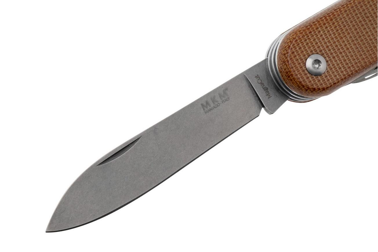 MKM Campo 7 CP07MAG-NC Magnacut Natural Canvas Micarta, zakmes