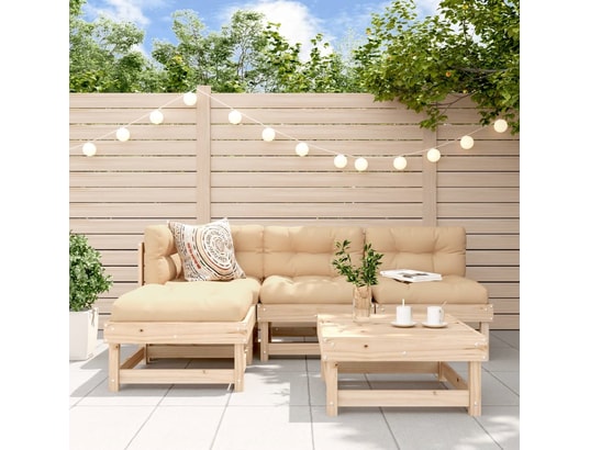 VIDAXL - Salon extérieur Salon de jardin 5 pcs bois massif de pin
