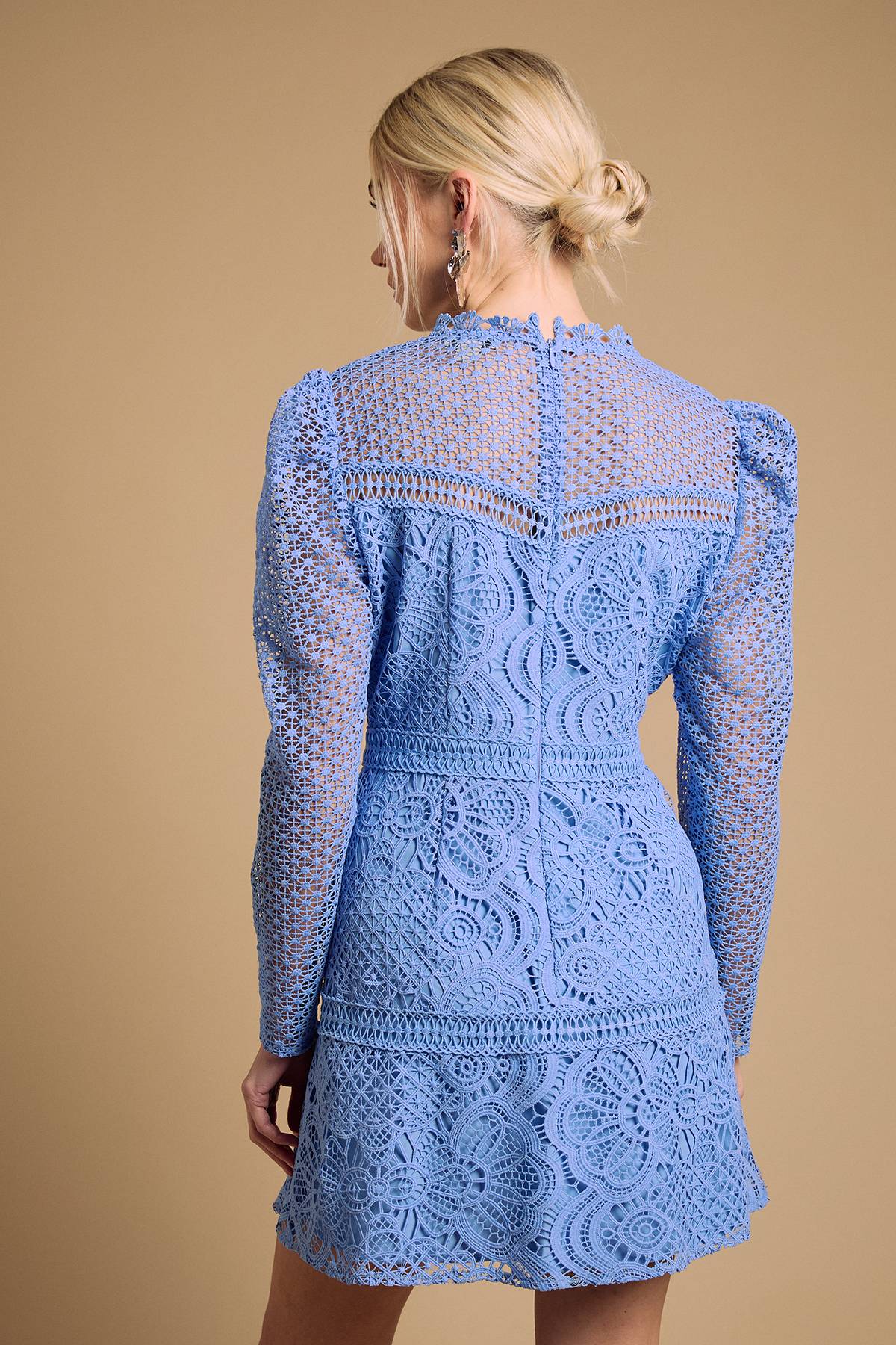 Oasis Robe Courte En Dentelle Contrastée