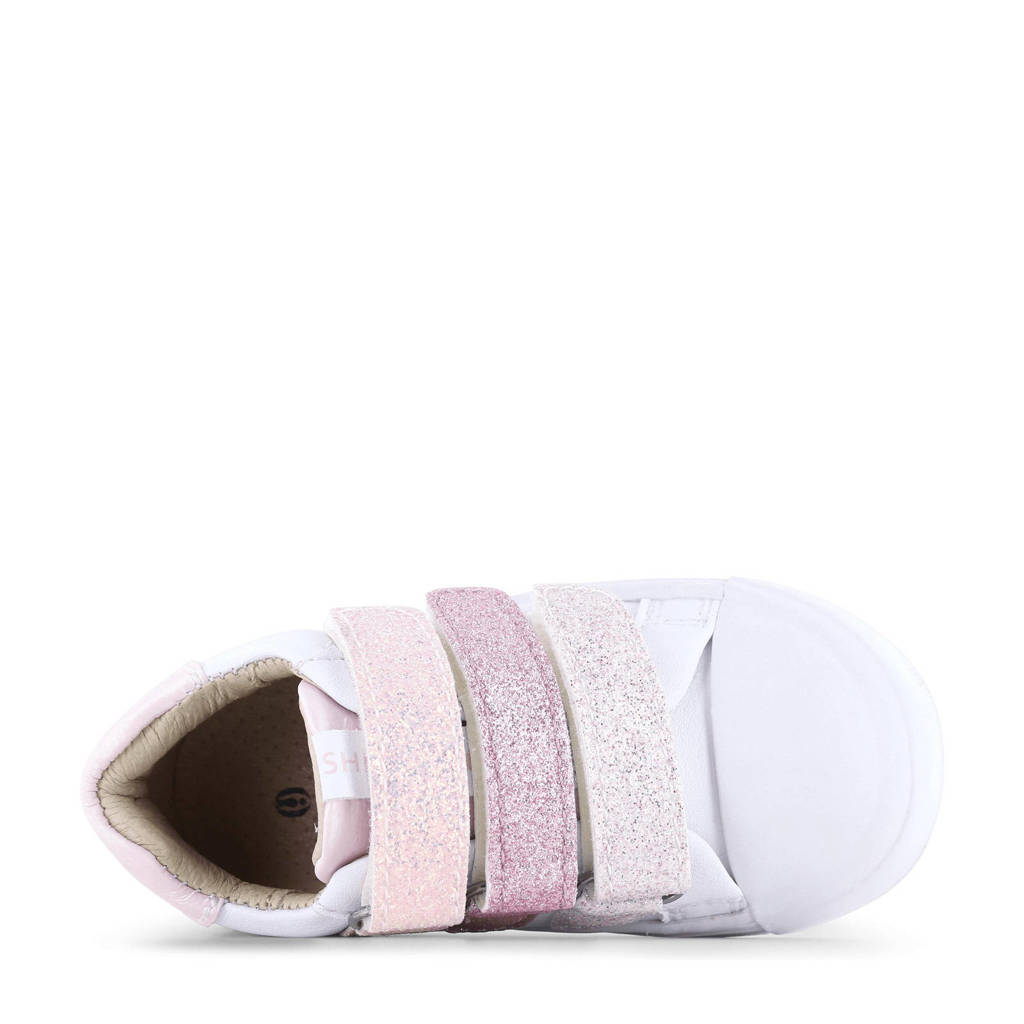 Shoesme leren sneakers wit/roze