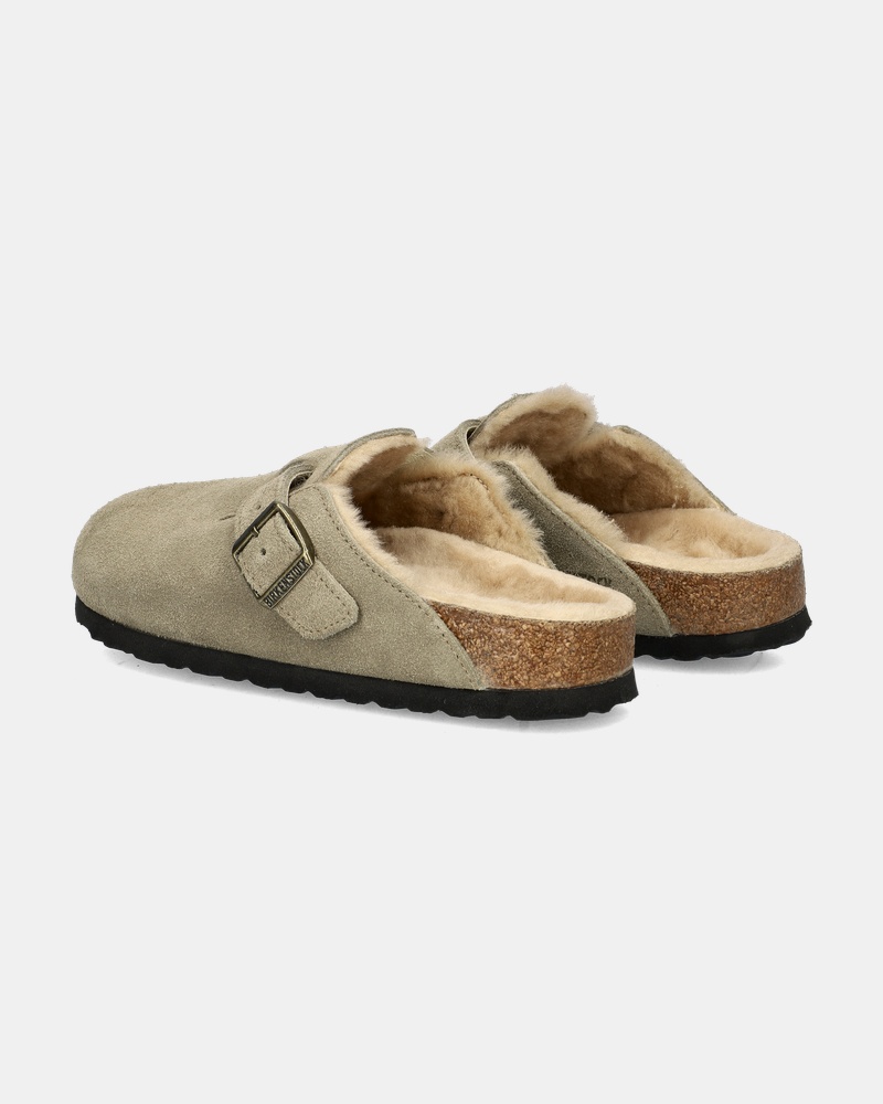Birkenstock Boston Shearling Instapschoenen  - bruin