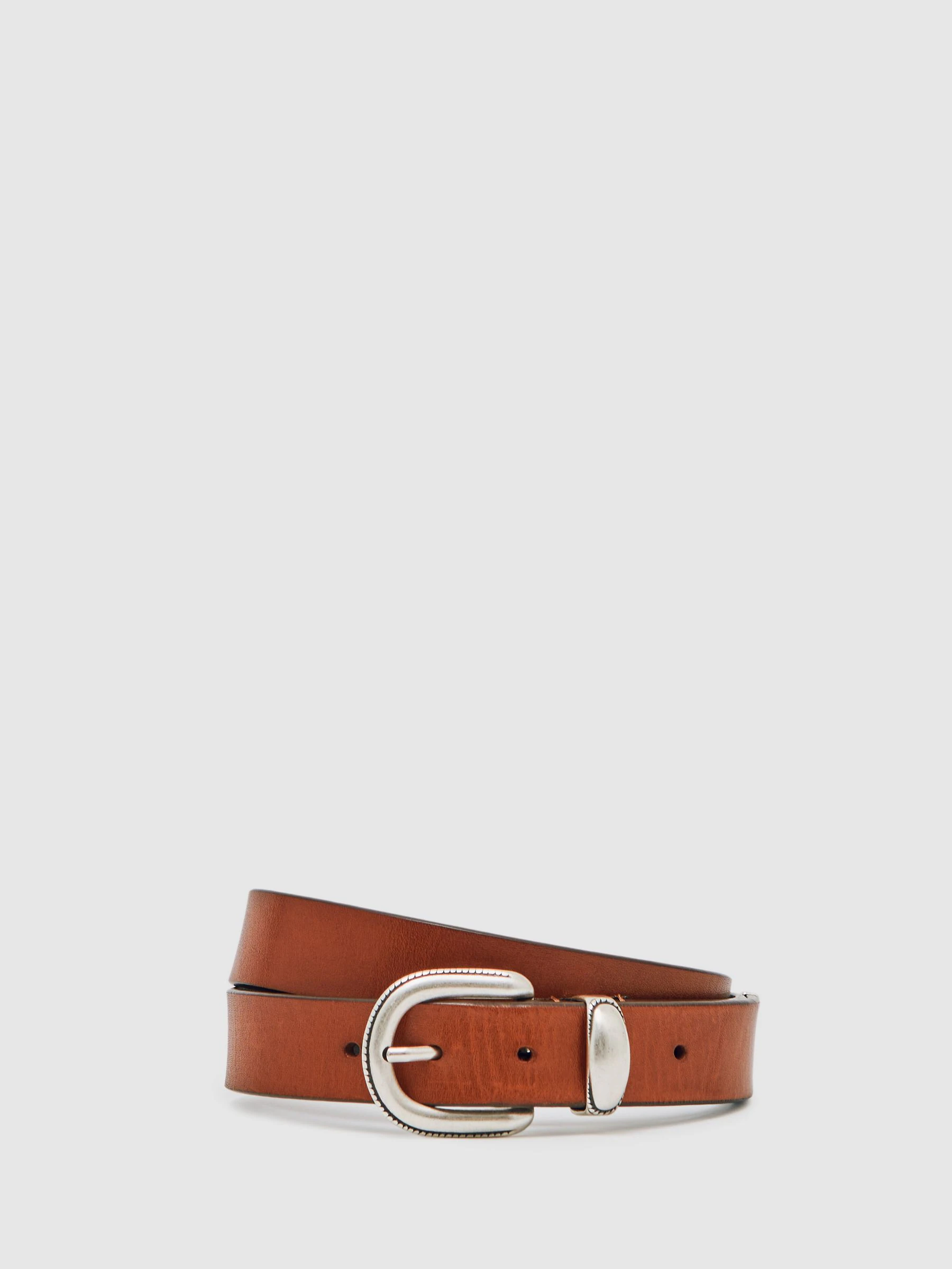 Lichtbruin - Reiss Jonny Leather Western Belt