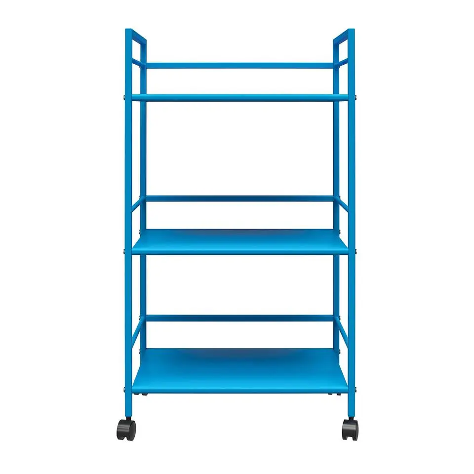 Cache - Metalen rolwagen blauw