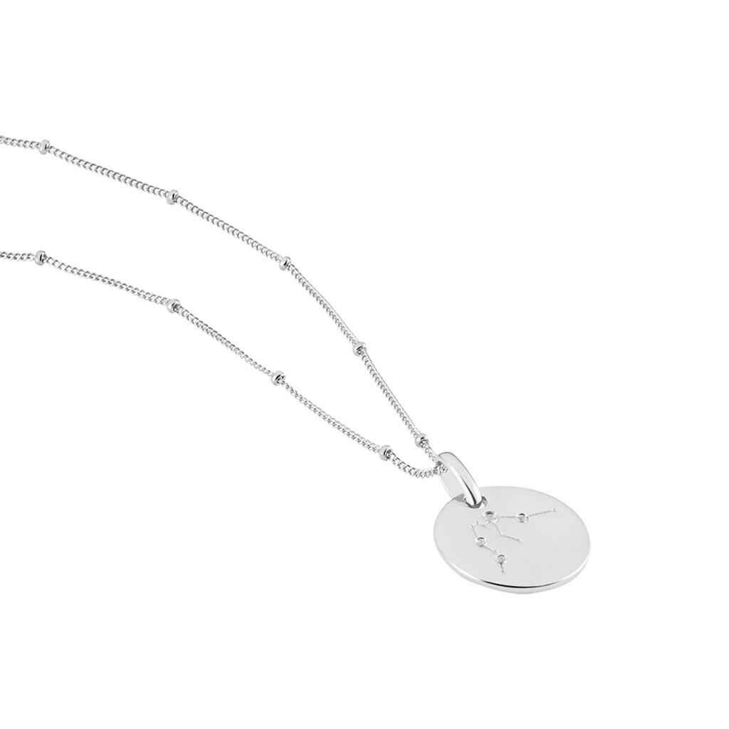 Collier Astr Argent Oxydes De Zirconium