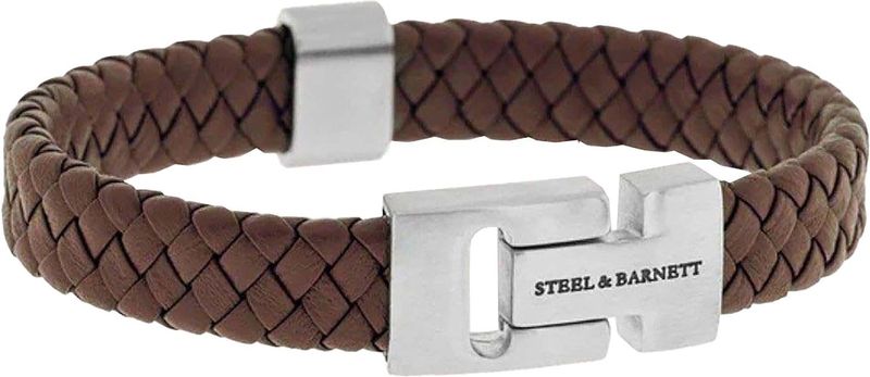 Steel&Barnett - Armband - Leer - Zwart