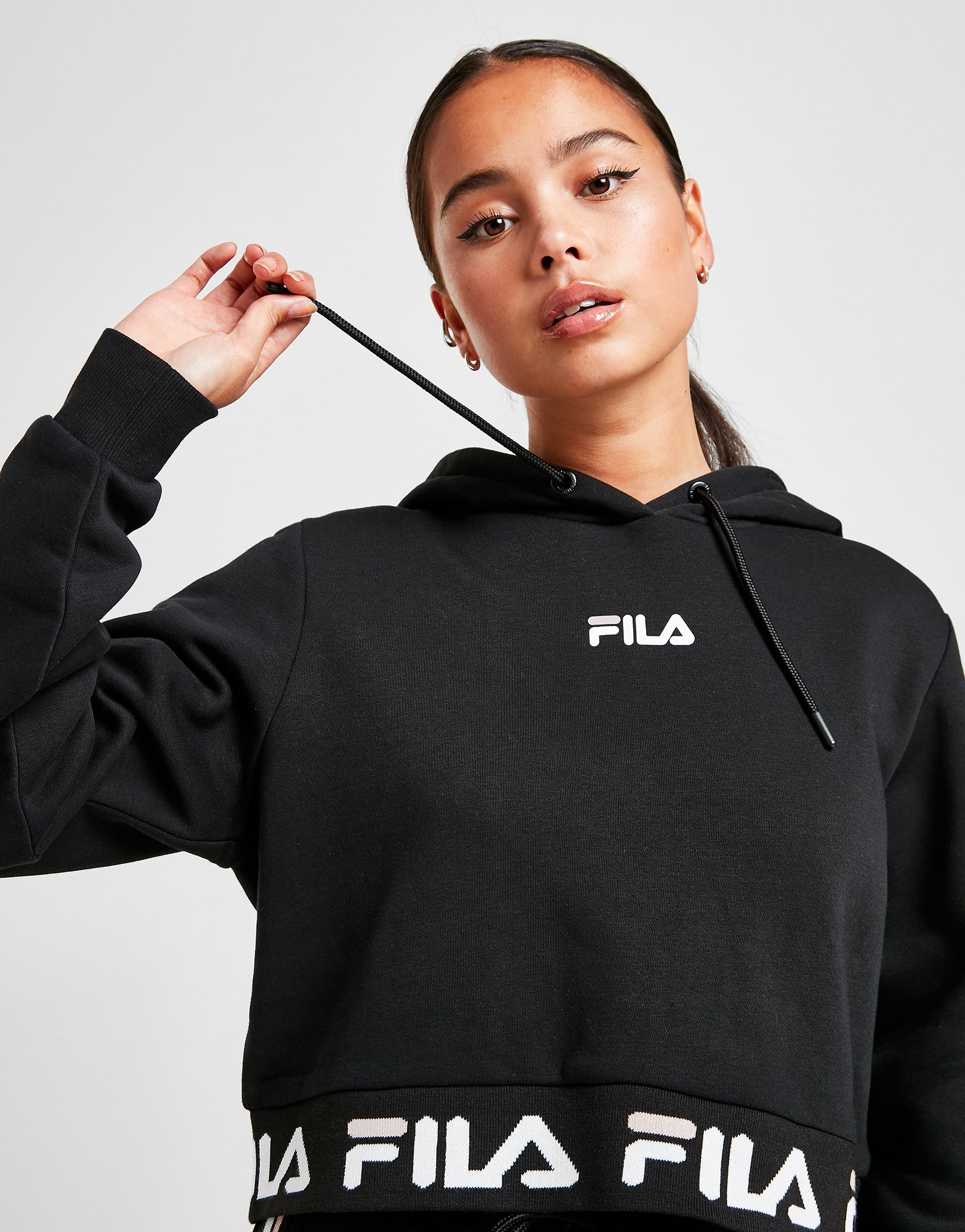 Fila Sweat à capuche Jacquared Crop Femme