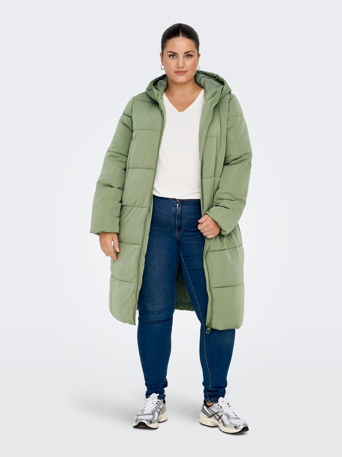 CARABBIE Steppmantel Oil Green