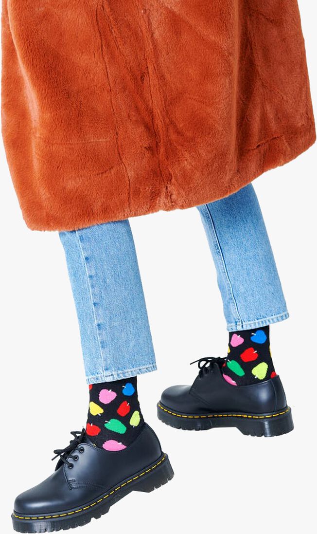 HAPPY SOCKS zwarte happy socks sokken apple one