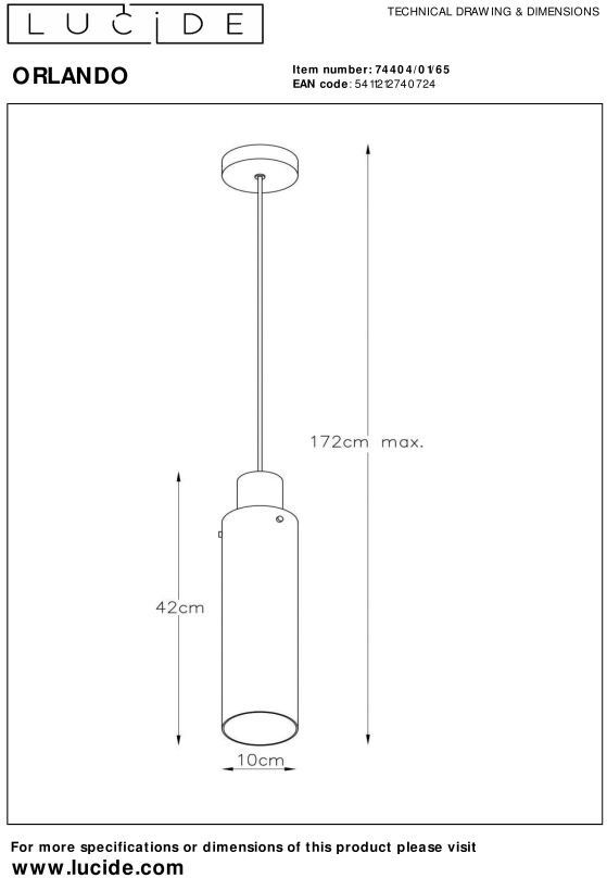 Lucide Orlando Hanglamp